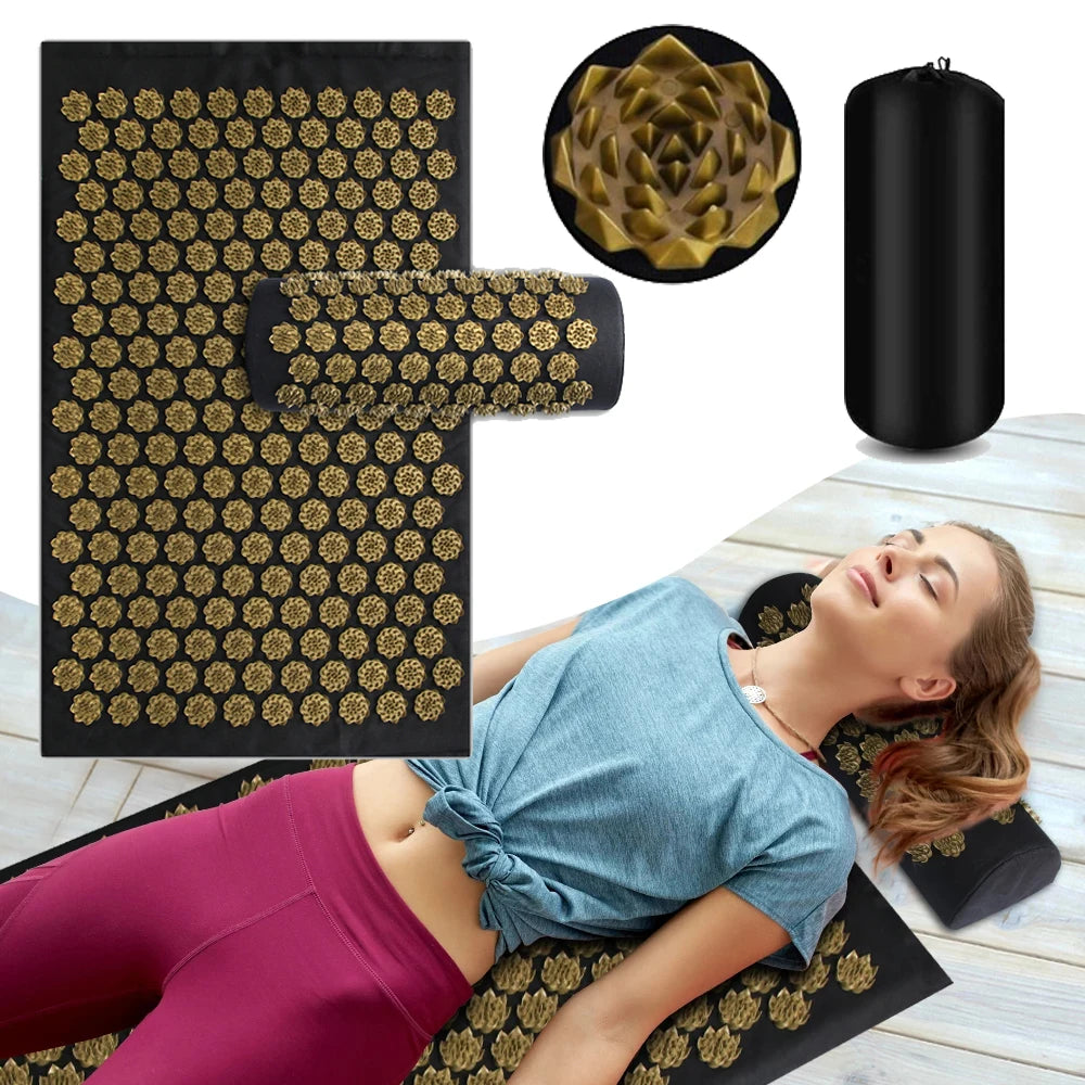 Acupressure Yoga Mat Kuznetsov'S Applicator Cushion Sensi Massage Body Needles with Spikes Pillow Foot Massager Fitness Pilates