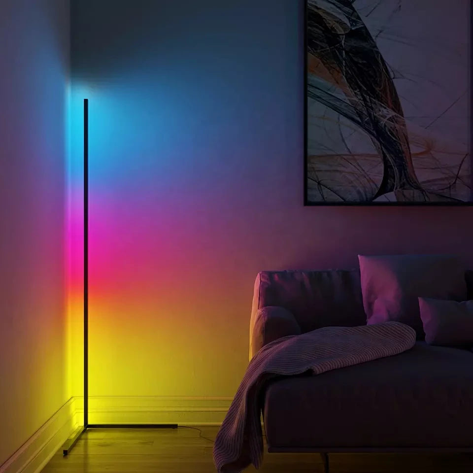 Smart RGB Dream Color Floor Lamp with Music Sync Modern 16 Million Color Changing Standing Mood Light with APP & Remote Control - Orvis Collection