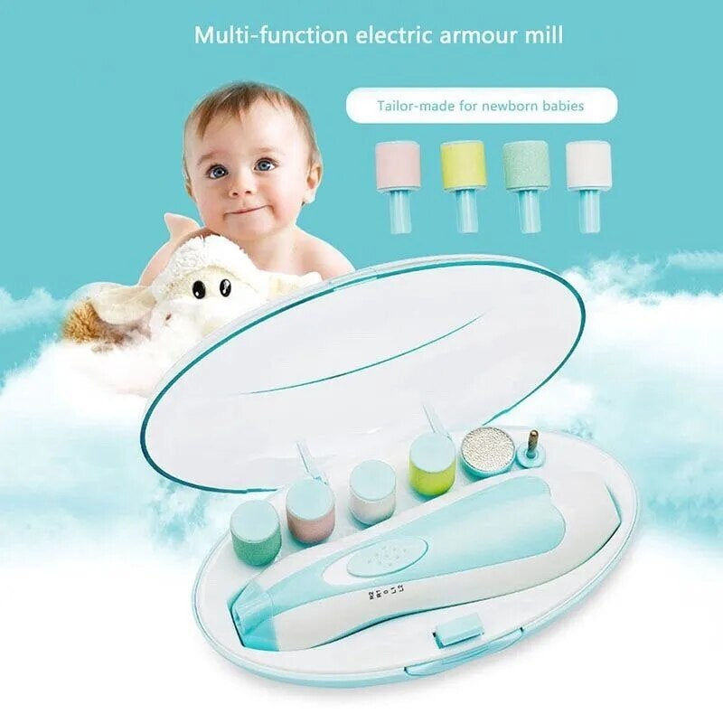 Baby Electric Nail Trimmer Kid Nail Polisher Tool Baby Care Multifunctional Fingernail Cutter Trimmer Infant Manicure Set - Orvis Collection