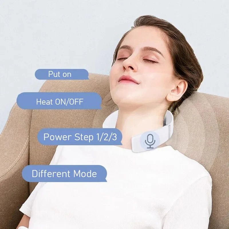 EMS New Smart Neck Shoulder Muscle Massager Trainer Relaxation Electric Pain Relief Toolcervical Vertebra Physiotherapy - Orvis Collection