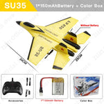 RC Plane SU35 2.4G with LED Lights Aircraft Remote Control Flying Model Glider EPP Foam Toys for Children Gifts VS SU57 Airplane - Orvis Collection
