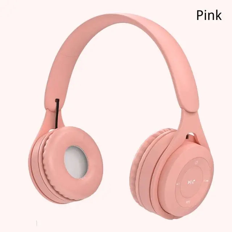 Macaron Headphones Kids Wireless Bluetooth Headphone Stereo Headband Gaming Headset with Mic Gamer Girl Gift for Mobile Tablet - Orvis Collection