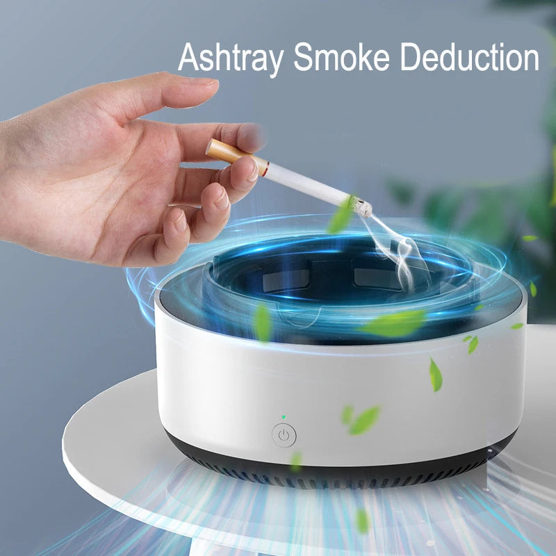 Ashtray with Air Purifier Function Filtering Second-Hand Cigarettes Remove Odor Smoking Accessories for Home Office Car - Orvis Collection