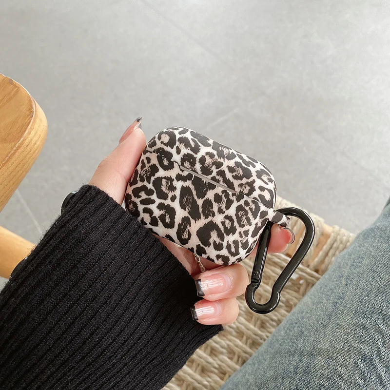 Leopard Print Earphone Case for Airpods Pro 2 USB C Silicone Protective Cover for Airpods 3 3Rd Generation Shell with Hook - Orvis Collection