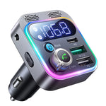 2024 Bluetooth 5.3 FM Transmitter for Car, [Stronger Dual Mics Deep Bass Sound] , 48W PD&QC3.0 Car Charger Bluetooth Adapter - Orvis Collection