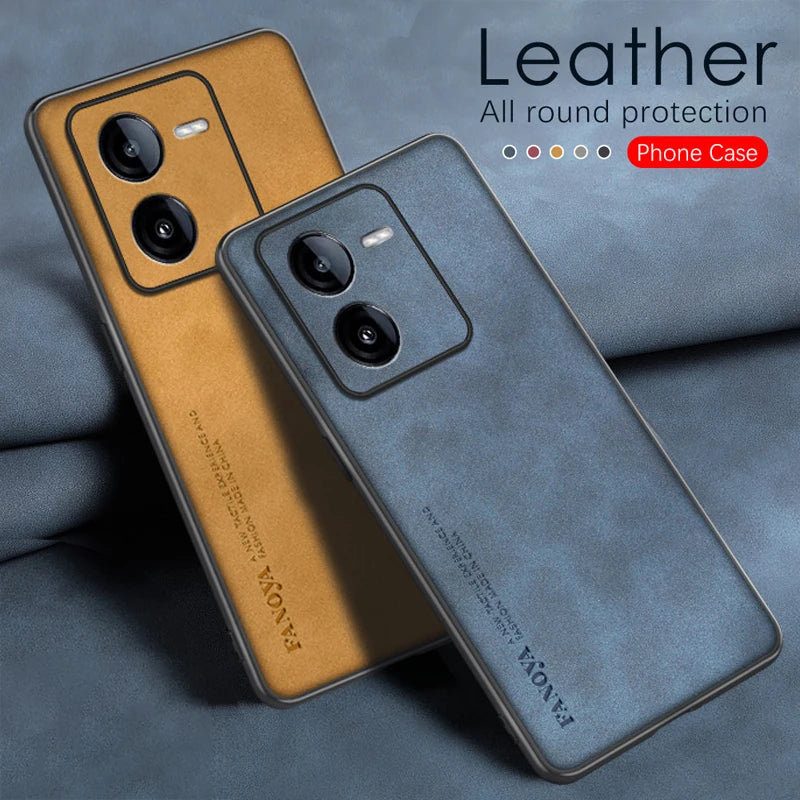 Leather Case for Iqoo Z9 Z 9 Iqooz9 Matte Silicone Protection Luxury Full Camera Phone Cover iqooz9 I2302 Coque - Orvis Collection