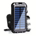 Solar Charger Power Bank 20000Mah Portable External Battery Pack 5V Fast Chargingsuper Bright Flashlight Panel Charging - Orvis Collection