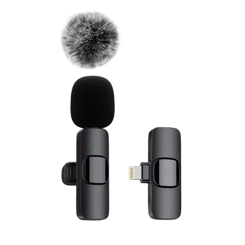 NEW Wireless Lavalier Microphone Audio Video Recording Mini Mic for Iphone Android Laptop Live Gaming Mobile Phone Microphone - Orvis Collection