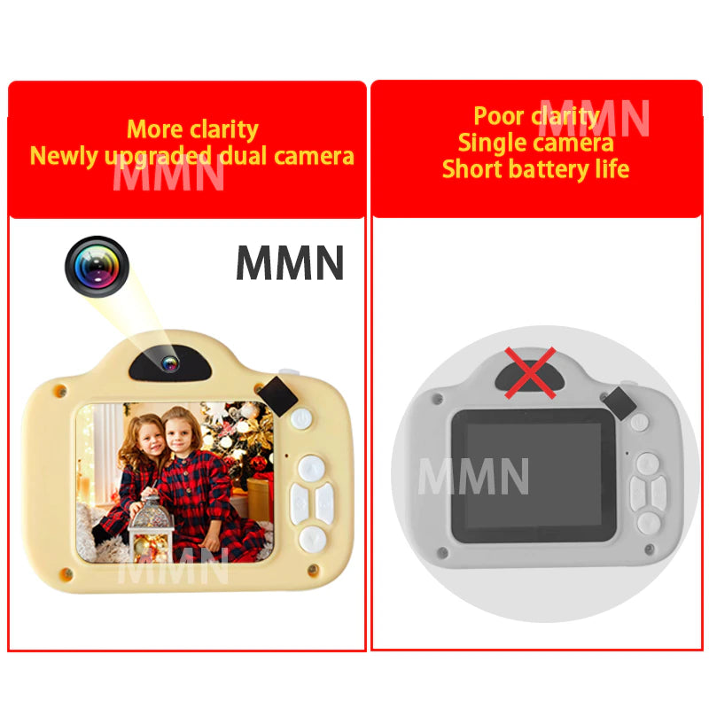 Kids Camera Digital Dual Camera HD 1080P Video Camera Toys Mini Cam Color Display Children Birthday Gift Kids Toys for Kids - Orvis Collection