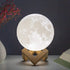 8Cm Moon Lamp LED Night Light Battery Powered with Stand Starry Lamp Bedroom Decor Night Lights Kids Gift Moon Lamp - Orvis Collection