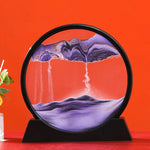 3D Moving Sand Art Picture round Glass Deep Sea Sandscape Hourglass Quicksand Craft Flowing Painting Office Home Decor Gift - Orvis Collection