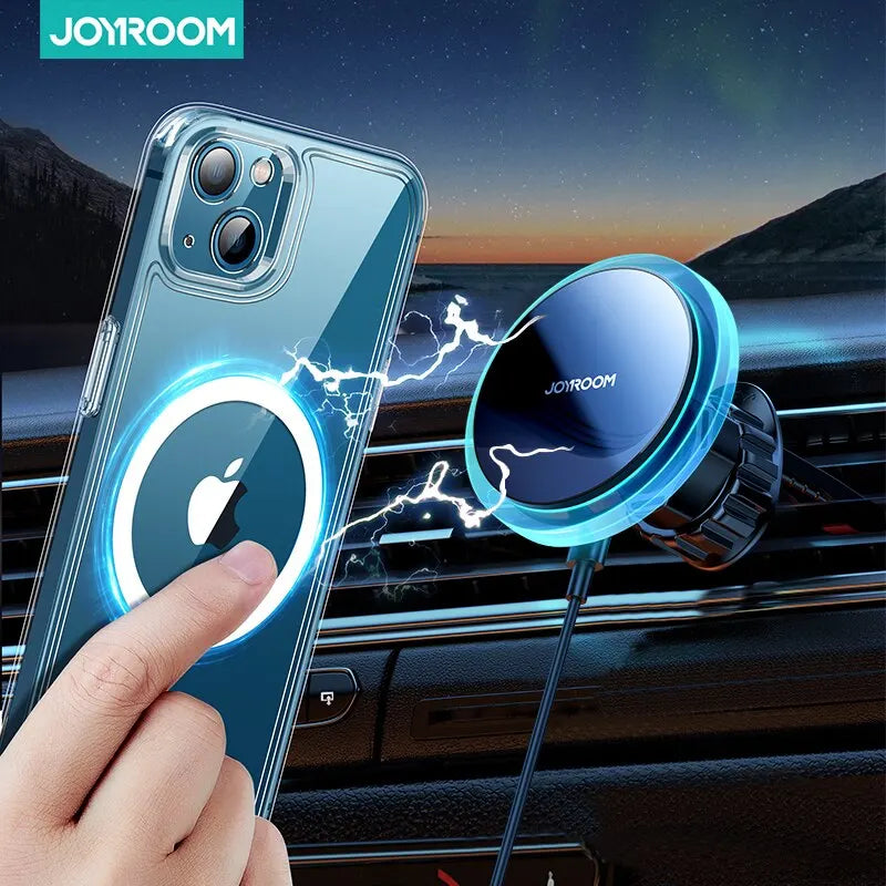 Wireless Charging Magnetic Car Phone Holder Wireless Charger for Iphone 14 13 12 Pro Max Bluer Light Phone Holder in Car - Orvis Collection