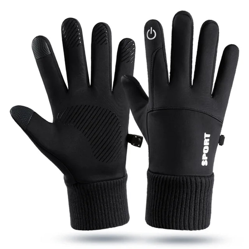 Winter Warm Full Fingers Waterproof Wind Proof Cycling Outdoor Sports Running Motorcycle Ski Touch Screen Fleece Gloves - Orvis Collection