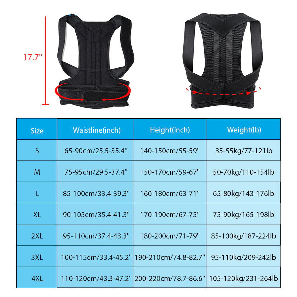 New Upper Back Posture Corrector Posture Clavicle Support Corrector Back Straight Shoulders Brace Strap Correctpor