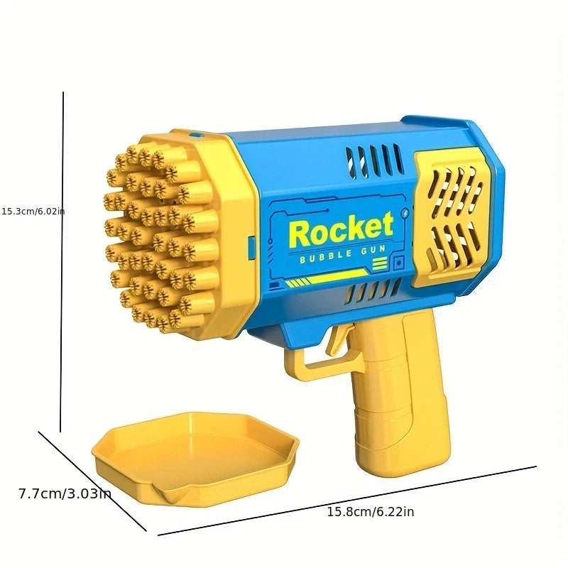 40 Hole Handheld Fully Automatic Space Light Bubble Machine Electric Children'S Toys without Battery without Bubble Water - Orvis Collection