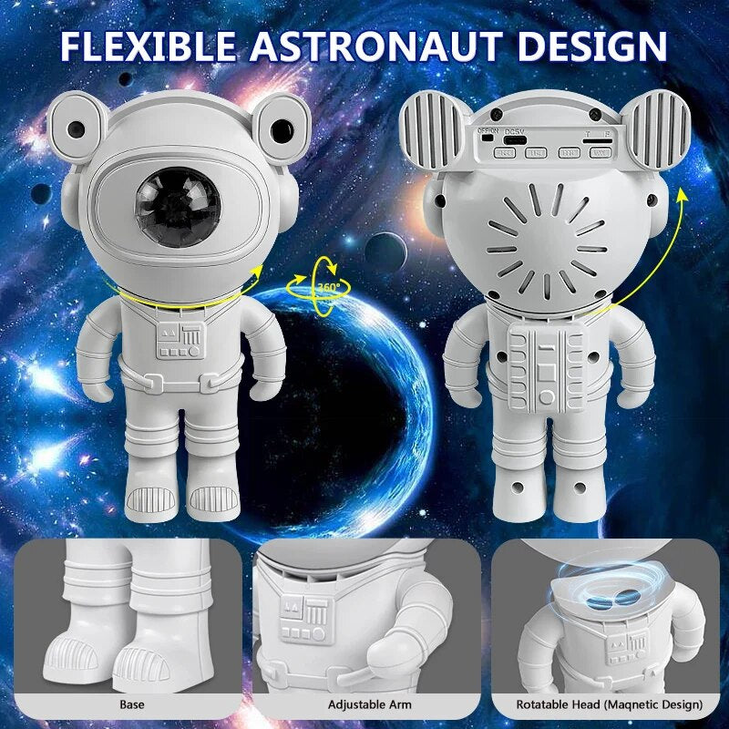 Kids Star DIY Projector Night Light with Remote Control 360 Adjustable Design Astronaut Nebula Galaxy Lighting for Children - Orvis Collection