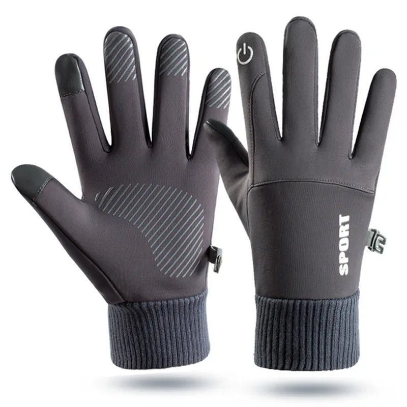 Winter Warm Full Fingers Waterproof Wind Proof Cycling Outdoor Sports Running Motorcycle Ski Touch Screen Fleece Gloves - Orvis Collection