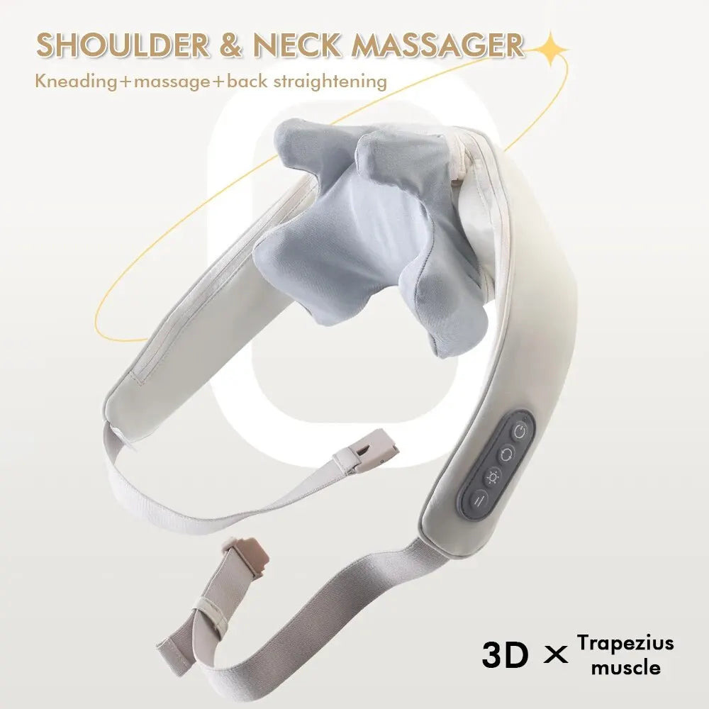 Wireless Neck and Back Massager Neck and Shoulder Kneading Massage Shawl Neck Cervical Relaxing Trapezius Massager - Orvis Collection