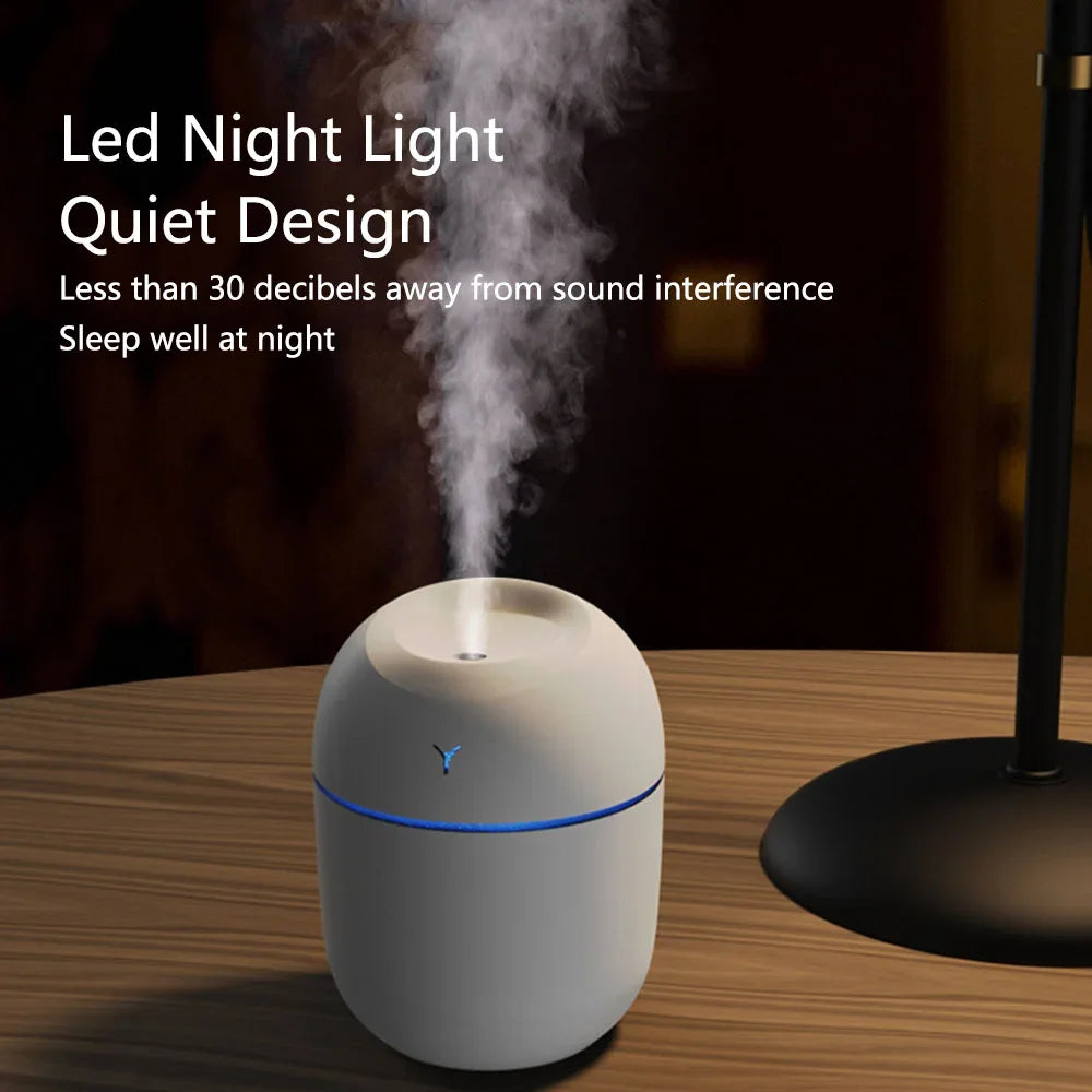 250ML Humidifier Mini Aromatherapy Humidifiers Diffusers for Home Romantic Light USB Essential Oil Diffuser Car Purifier Air