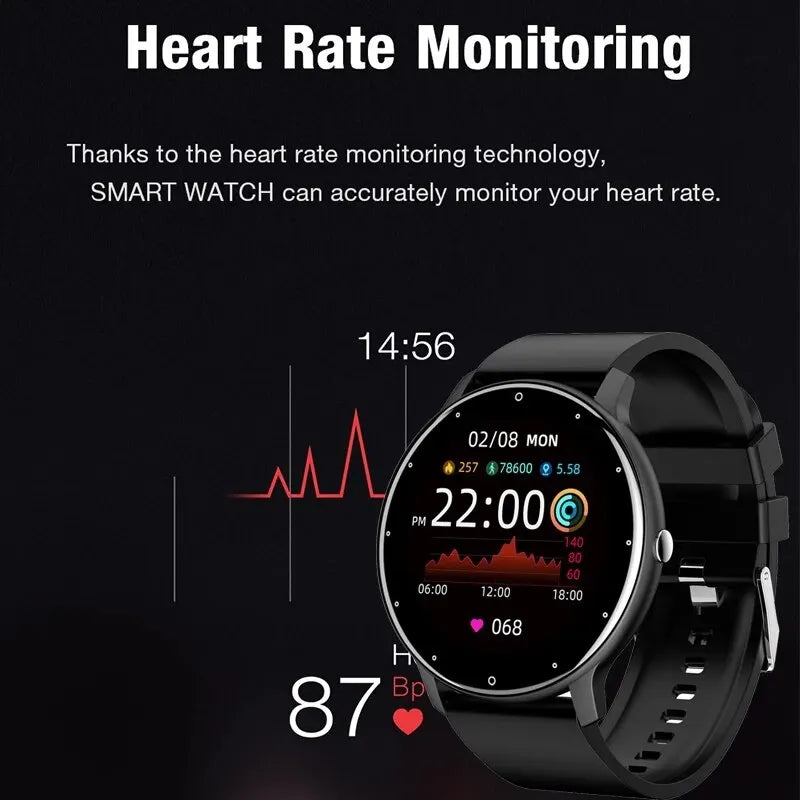 2024 New Men Smart Watch Real-Time Activity Tracker Heart Rate Monitor Sports Women Smart Watch Men Clock for Android IOS - Orvis Collection