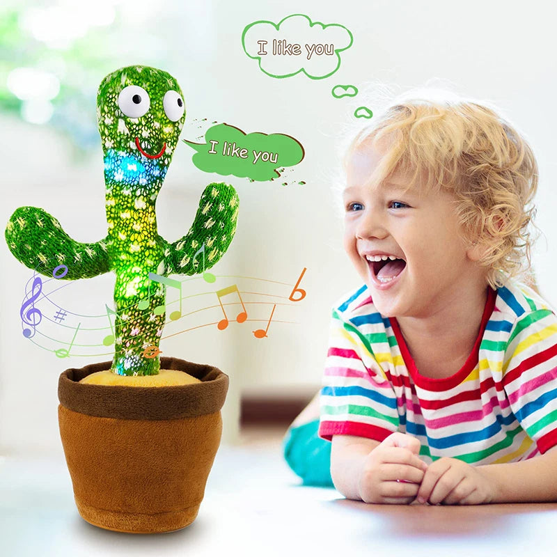 Kids Dancing Talking Cactus Toys Interactive Talking Sunny Cactus Electronic Plush Toy Home Decoration for Children Xmas Gifts - Orvis Collection