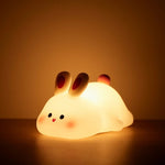 LED Night Lights Cute Sheep Panda Rabbit Silicone Lamp USB Rechargeable Timing Bedside Decor Kids Baby Nightlight Birthday Gift - Orvis Collection