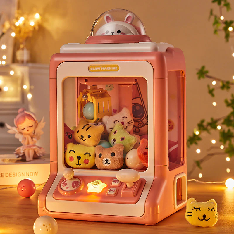 Automatic Doll Machine Toy for Kids Mini Cartoon Coin Operated Play Game Claw Crane Machines with Light Music Children Toy Gifts - Orvis Collection
