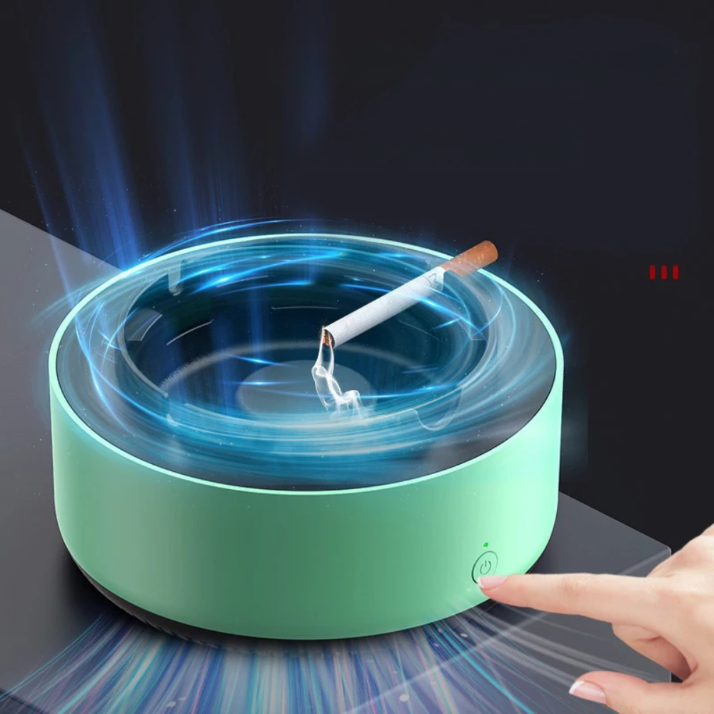 Ashtray with Air Purifier Function Filtering Second-Hand Cigarettes Remove Odor Smoking Accessories for Home Office Car