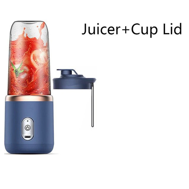1Pc Blue/Pink Portable Small Electric Juicer Stainless Steel Blade Cup Juicer Fruit Automatic Smoothie Blender Kitchen Tool - Orvis Collection