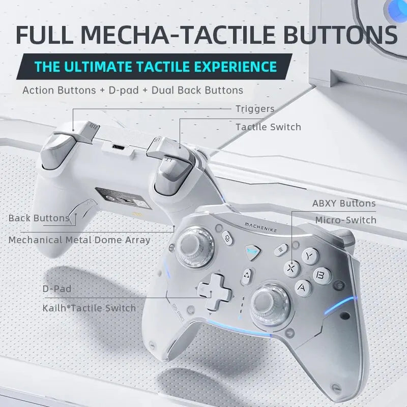 Gamepad Wireless Gaming Controller  G5 Pro Elite Hall Trigger Joystick Mecha-Tactile Buttons for Switch PC Android IOS