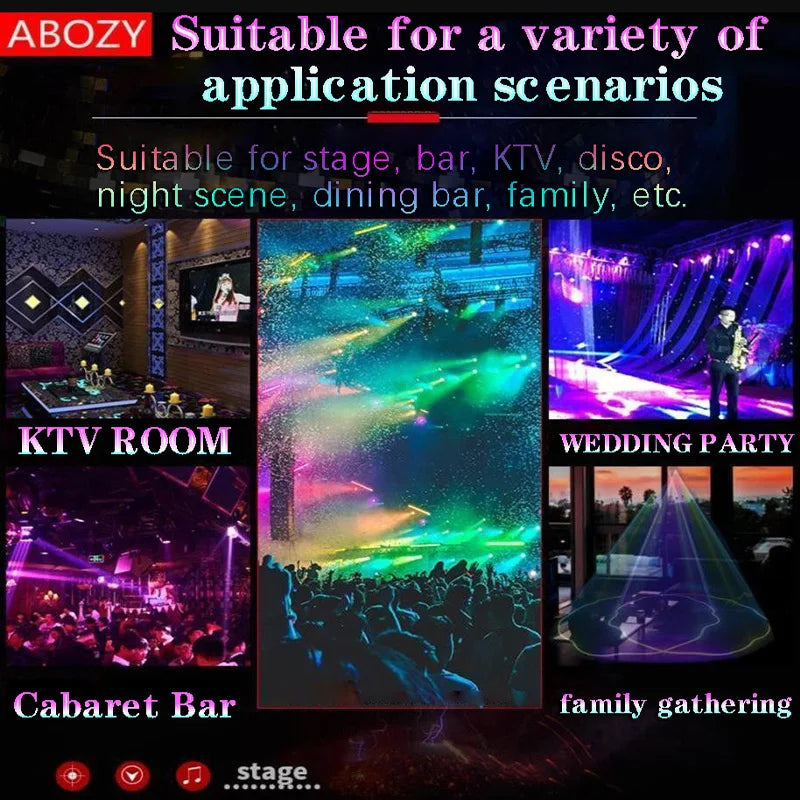Stephanie 500Mw RGB Laser Beam Line Scanner Projector DJ Disco Stage Lighting Effect Dance Party Wedding Bar Club DMX512 Lights - Orvis Collection