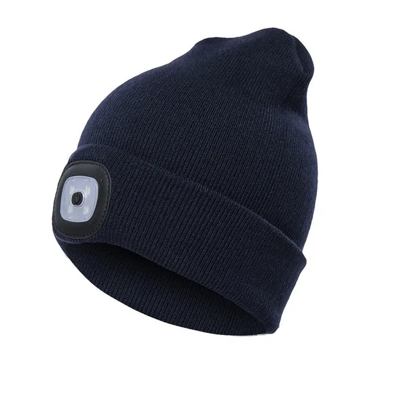 Led Light Knitted Hat Warm Elastic Beanie Autumn Winter Outdoor Sports Night Hiking Fishing Camping Glow Bonnet Unisex Headlight - Orvis Collection