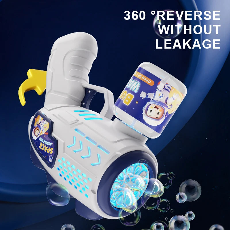 Astronaut Electric Bubble Gun Kids Toy Bubbles Machine Automatic Soap Blower with Light Summer Outdoor Party Games Children Gift - Orvis Collection