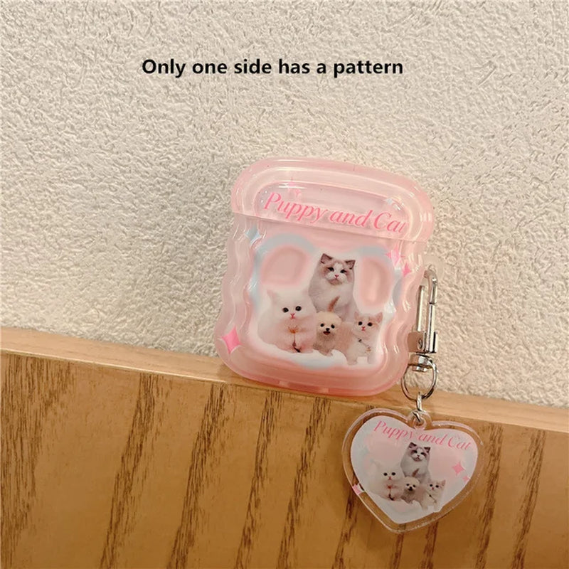 Ins 3D Cute Cartoon Cat Wase Case for Airpods Pro 2Nd Bluetooth Headphone Cover for Airpods 1 2 3 Protective Case Keychain - Orvis Collection