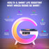 Wireless Charger Pad Stand Speaker TF Card RGB Night Light Lamp Alarm Clock Fast Charging Station Dock for Iphone Xiaomi - Orvis Collection